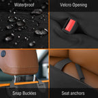 Dog Car Seat Cover Car Seat Protector- Dog Seat Cover for Back Seat of Suvs, Trucks, Cars - Waterproof & Convertible Hammock for Car Backseat - Travel Accessories -Orange, XL